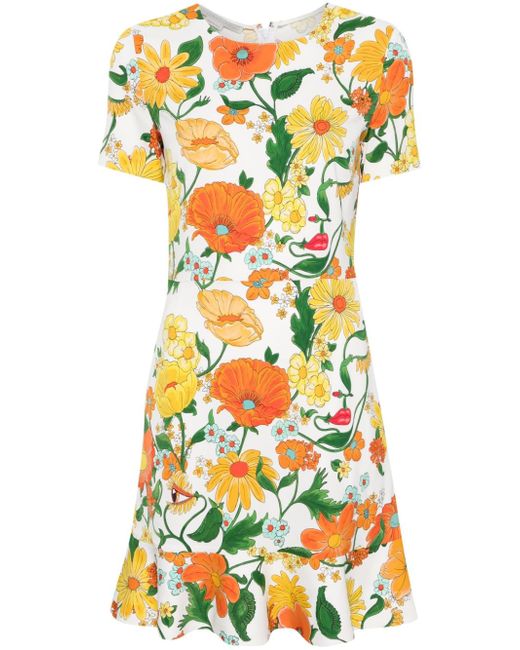 Stella McCartney floral-print peplum dress