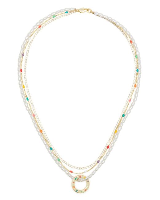 Bimba Y Lola logo-pendant layered necklace