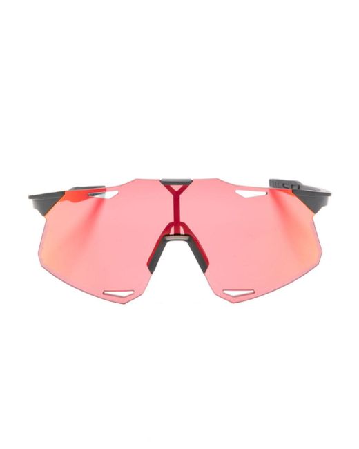 100% Eyewear logo-plaque mirrored-lenses sunglasses