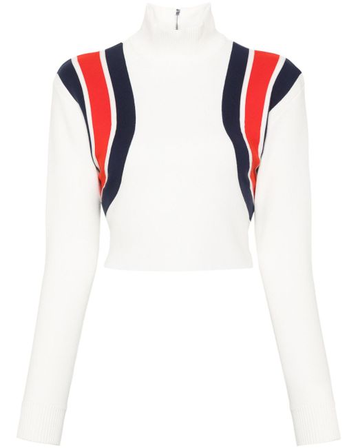 Gucci Sylvie-Web knitted cropped top