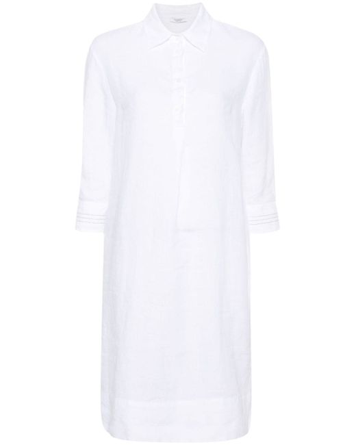 Peserico bead-embellished linen shirt dress
