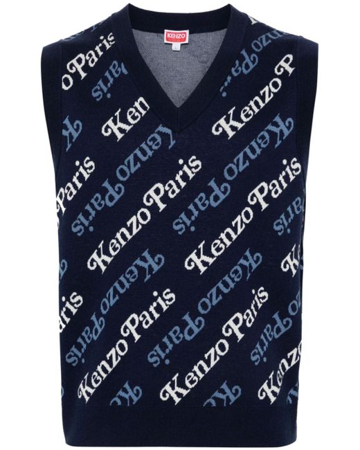 Kenzo intarsia-knit sleeveless jumper