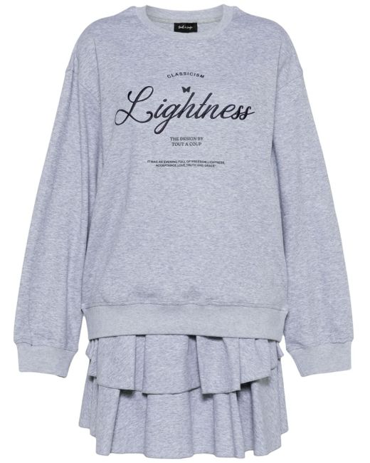 tout a coup layered-design cotton-blend sweatshirt