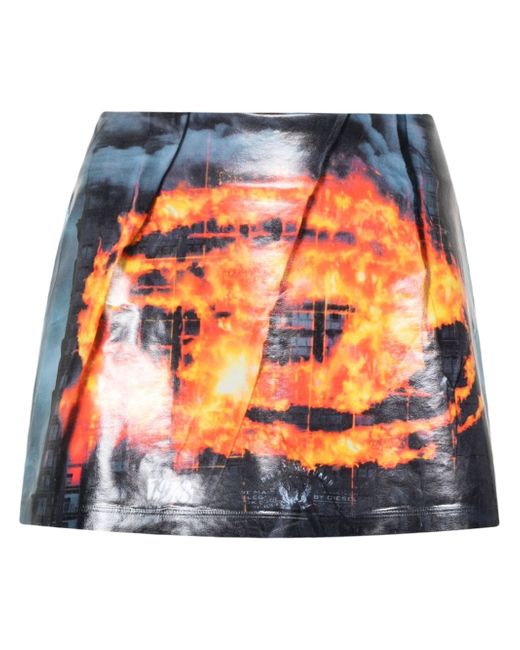 Diesel Oval D-print mini skirt