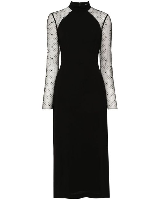 Karl Lagerfeld point-desprit crepe dress