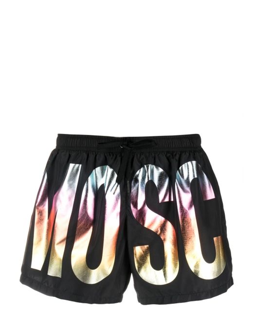 Moschino logo-print drawstring swim shorts