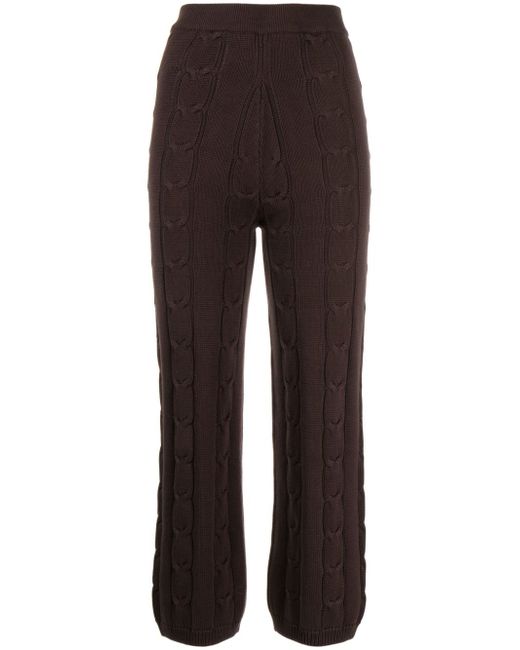 Izaak Azanei cable-knit cropped trousers