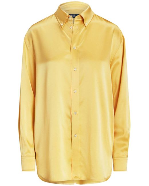 Polo Ralph Lauren button-up silk-satin shirt