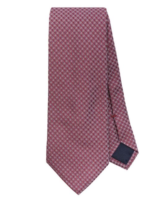 Corneliani pattern-jacquard tie