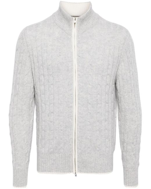 N.Peal cable-knit cashmere cardigan