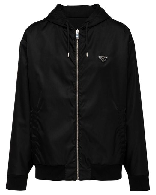 Prada enamel triangle-logo reversible jacket
