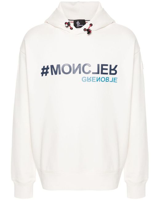 Moncler Grenoble logo-appliqué cotton hoodie