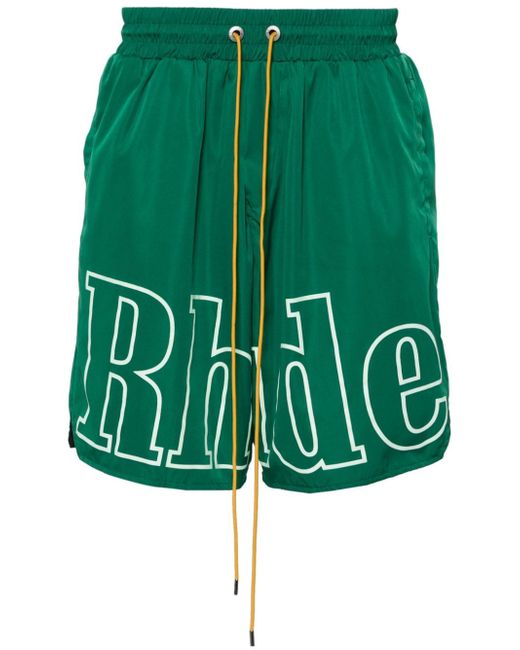 Rhude logo-print track shorts