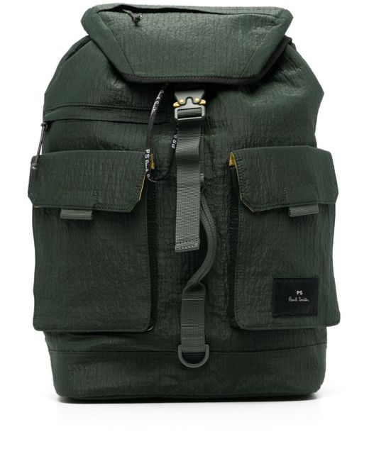 PS Paul Smith logo-appliqué ripstop backpack