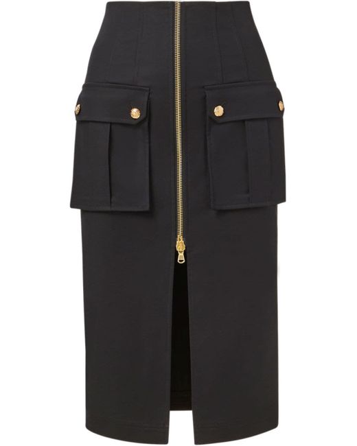 Veronica Beard Dallas cargo-pocket stretch-cotton skirt