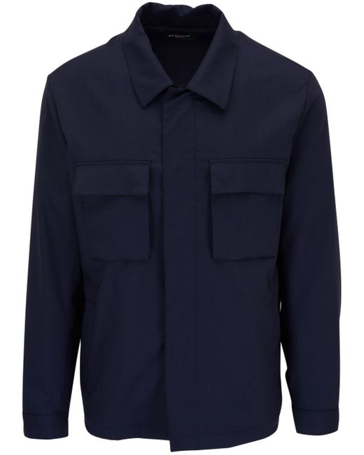 Kiton concealed-fastening shirt jacket