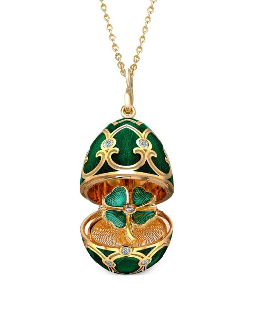Fabergé 18kt gold Heritage diamond surprise locket necklace