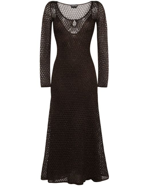 Tom Ford lurex-detailed knitted maxi dress