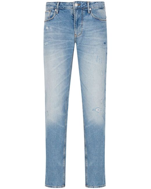 Emporio Armani J06 distressed slim-fit jeans