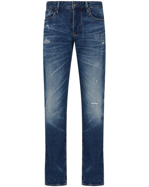 Emporio Armani J06 distressed slim-fit jeans