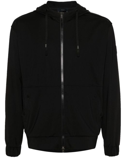 Herno logo-patch hooded jacket
