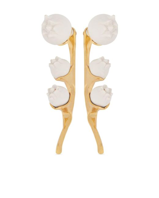 Oscar de la Renta faux pearl-embellished earrings