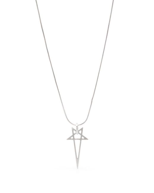 Rick Owens Pentagram brass necklace