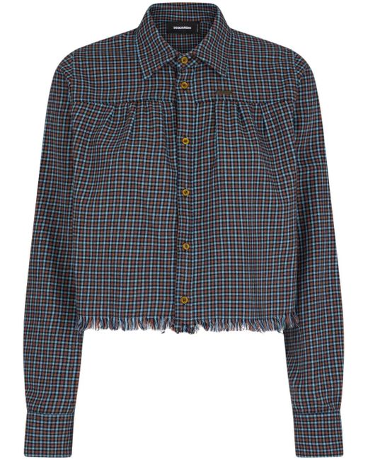 Dsquared2 checked cropped shirt