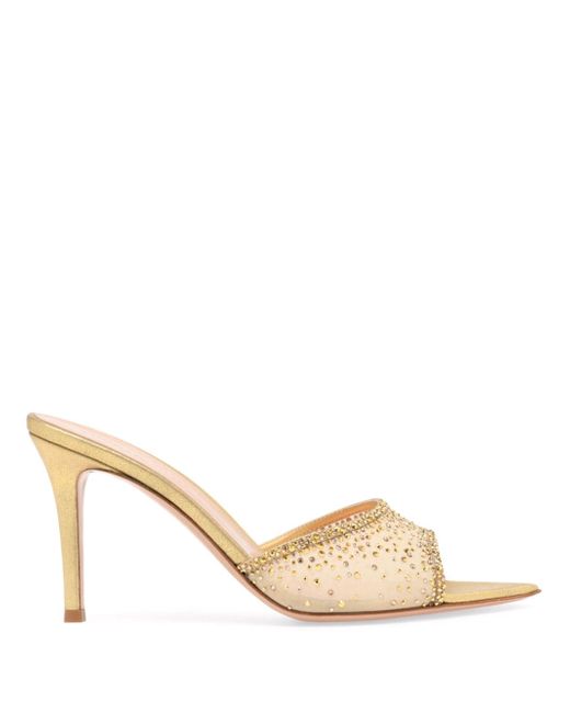 Gianvito Rossi Rania 85mm crystal-embellished mules