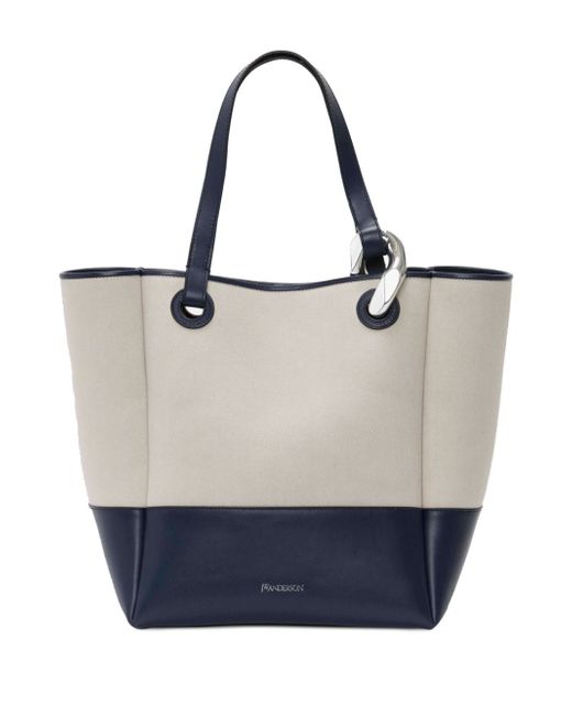 J.W.Anderson logo-stamp leather tote bag