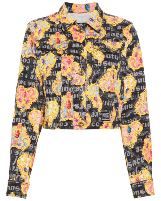 Versace Jeans Couture Heart Couture-print denim jacket