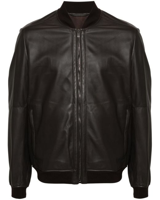 Corneliani leather bomber jacket