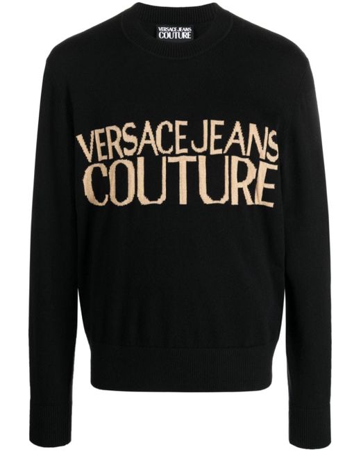 Versace Jeans Couture intarsia-knit crew-neck jumper