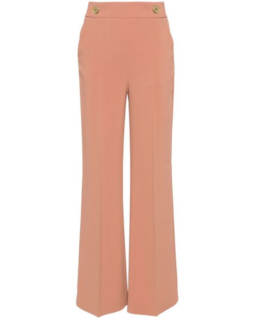 Pinko wide-leg crepe trousers