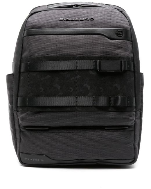 Piquadro logo-plaque panelled backpack