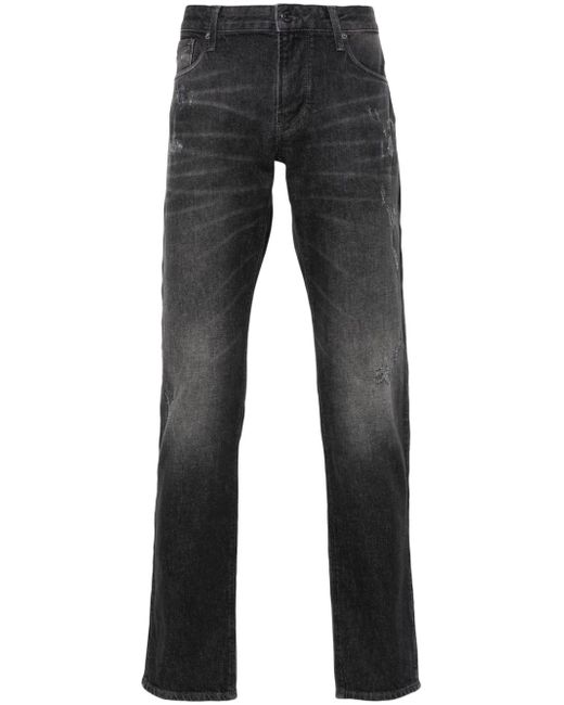 Emporio Armani slim-fit distressed jeans