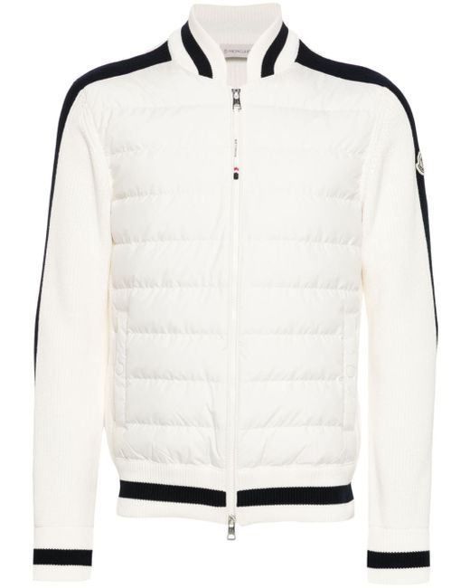 Moncler panelled zip-up down jacket