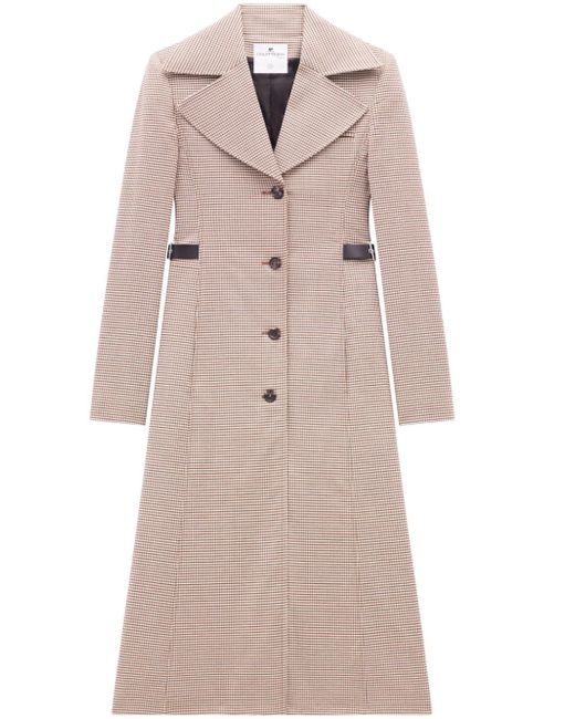 Courrèges checked wool long coat