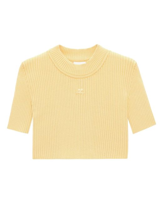Courrèges ribbed-knit crop top