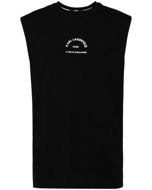 Karl Lagerfeld logo-print tank top