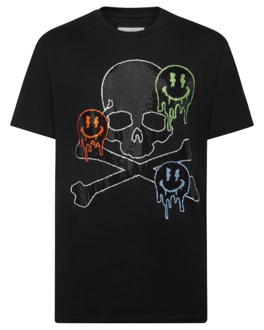 Philipp Plein skull-print cotton T-shirt