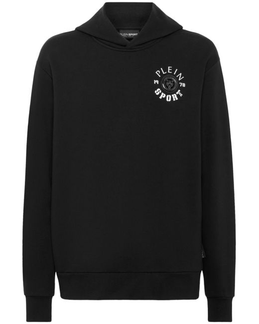 Plein Sport logo-print cotton-blend hoodie
