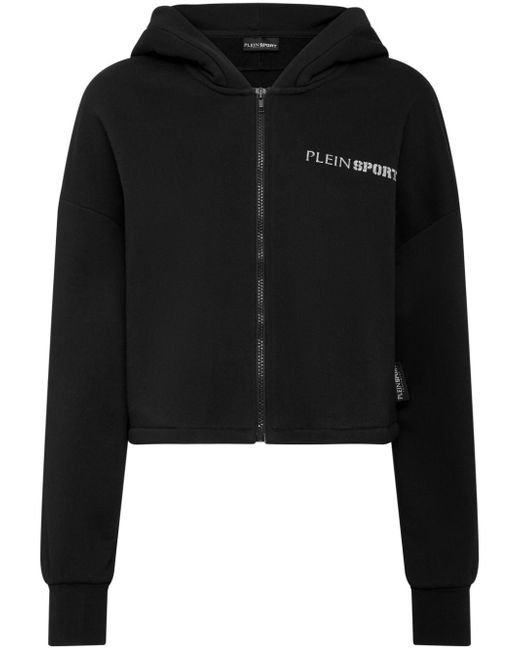 Plein Sport Scratch-print zip-up hoodie