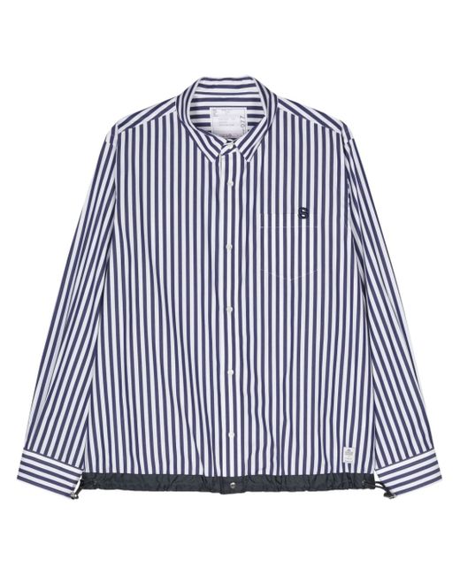 Sacai raised-logo striped shirt