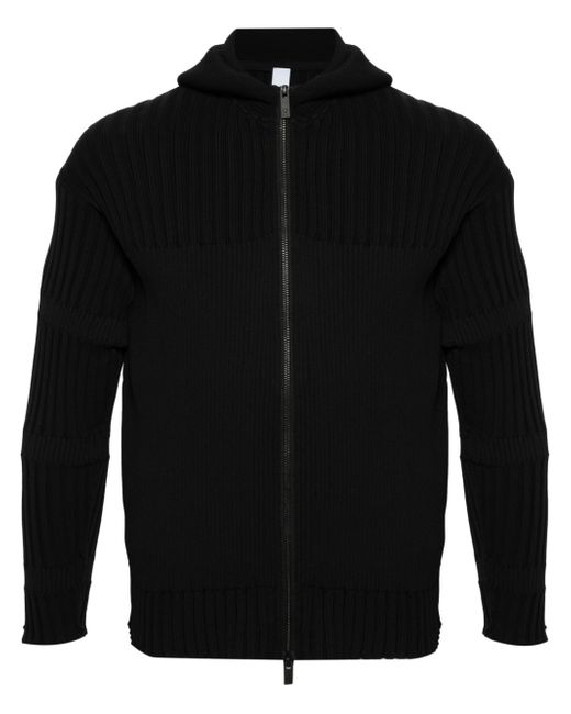Cfcl ribbed zipped hoodie