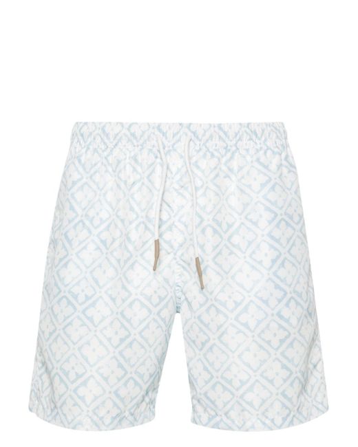 Eleventy geometric-print swim shorts