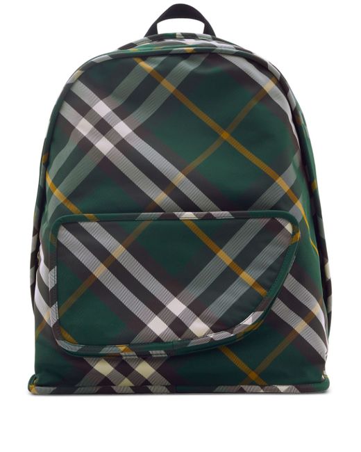 Burberry Shield checkered woven backpack