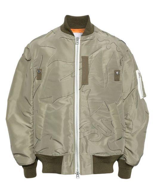 Sacai patchwork bomber jacket