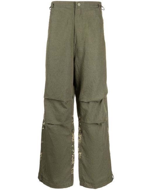 Maharishi elasticated-waist straight-leg trousers