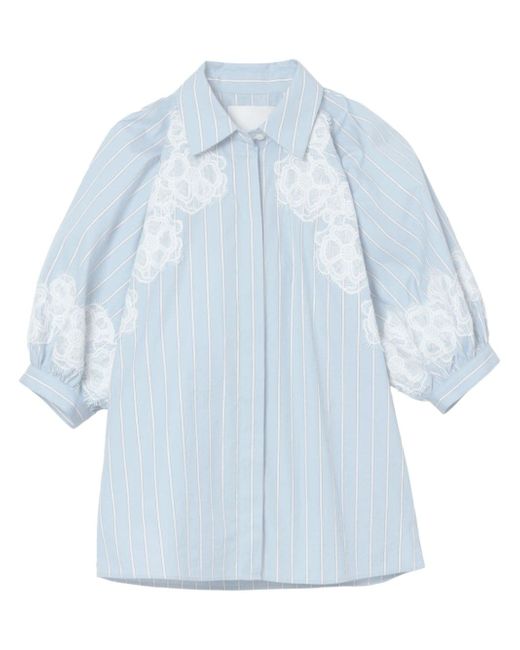 3.1 Phillip Lim lace-detailing poplin shirt